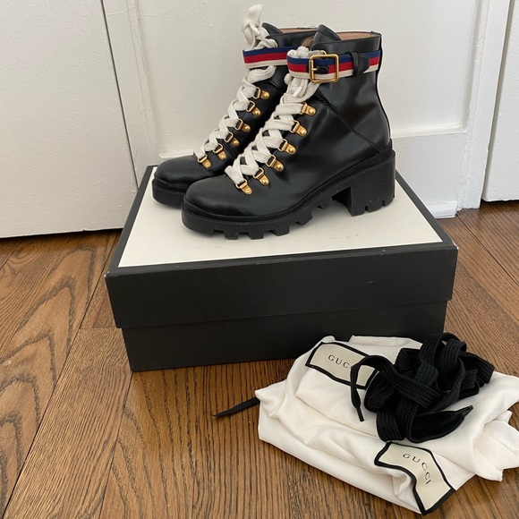 Gucci Leather Ankle Boots - Picture 1 of 8